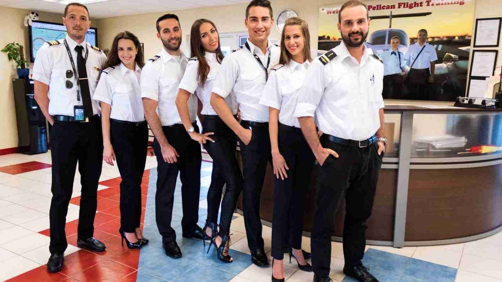 Pelican Flight School students standing in front of an airplane - Photo 1